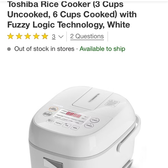 Toshiba White Multi-Function Cooker - Picture 2 of 2